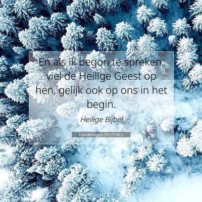 Picture 07 - Handelingen 11:15 NLD - En als ik begon te spreken, viel de Heilige Geest - Bible Verse Picture