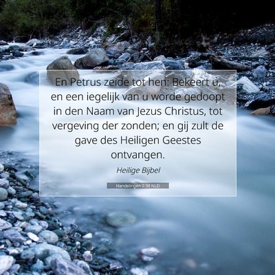 Picture 07 - Handelingen 2:38 NLD - En Petrus zeide tot hen: Bekeert u, en een - Bible Verse Picture