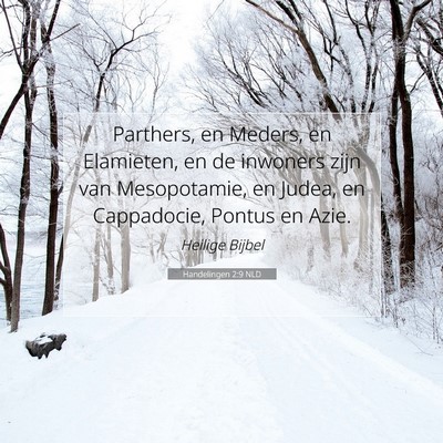 Picture 07 - Handelingen 2:9 NLD - Parthers, en Meders, en Elamieten, en de inwoners - Bible Verse Picture
