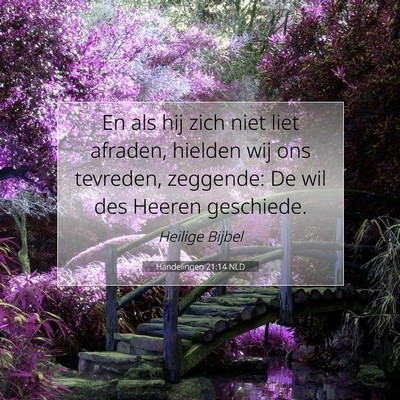 Picture 07 - Handelingen 21:14 NLD - En als hij zich niet liet afraden, hielden wij - Bible Verse Picture