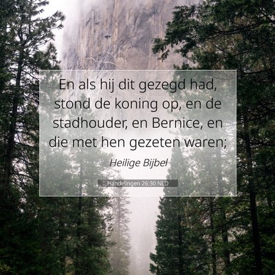 Picture 07 - Handelingen 26:30 NLD - En als hij dit gezegd had, stond de koning op, en - Bible Verse Picture