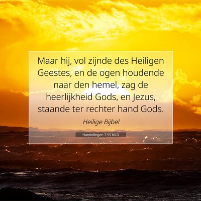 Picture 07 - Handelingen 7:55 NLD - Maar hij, vol zijnde des Heiligen Geestes, en de - Bible Verse Picture