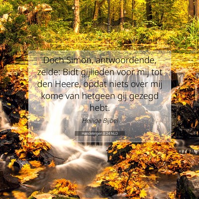 Picture 07 - Handelingen 8:24 NLD - Doch Simon, antwoordende, zeide: Bidt gijlieden - Bible Verse Picture