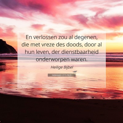 Picture 07 - Hebreeën 2:15 NLD - En verlossen zou al degenen, die met vreze des - Bible Verse Picture