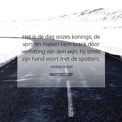 Picture 07 - Hosea 7:5 NLD - Het is de dag onzes konings; de vorsten maken hem - Bible Verse Picture