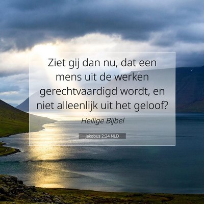 Picture 07 - Jakobus 2:24 NLD - Ziet gij dan nu, dat een mens uit de werken - Bible Verse Picture