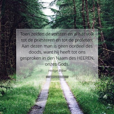 Picture 07 - Jeremia 26:16 NLD - Toen zeiden de vorsten en al het volk tot de - Bible Verse Picture