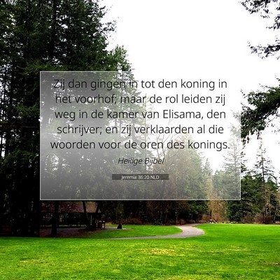 Picture 07 - Jeremia 36:20 NLD - Zij dan gingen in tot den koning in het voorhof; - Bible Verse Picture