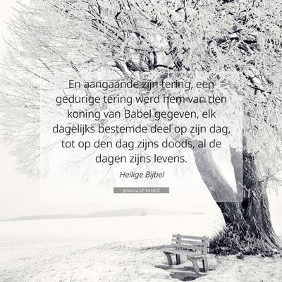 Picture 07 - Jeremia 52:34 NLD - En aangaande zijn tering, een gedurige tering - Bible Verse Picture