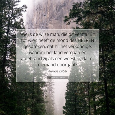 Picture 07 - Jeremia 9:12 NLD - Wie is de wijze man, die dit versta? En tot wien - Bible Verse Picture