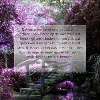 Picture 07 - Jesaja 18:2 NLD - Dat gezanten zendt over de zee, en in schepen van - Bible Verse Picture