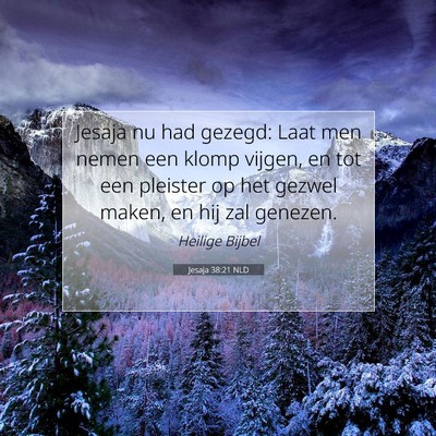 Picture 07 - Jesaja 38:21 NLD - Jesaja nu had gezegd: Laat men nemen een klomp - Bible Verse Picture