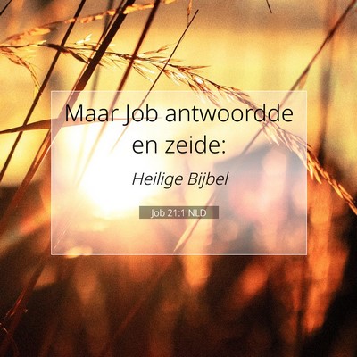 Picture 07 - Job 21:1 NLD - Maar Job antwoordde en - Bible Verse Picture