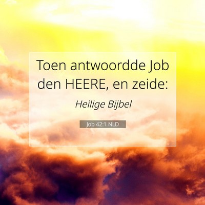 Picture 07 - Job 42:1 NLD - Toen antwoordde Job den HEERE, en - Bible Verse Picture