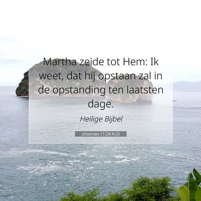 Picture 07 - Johannes 11:24 NLD - Martha zeide tot Hem: Ik weet, dat hij opstaan - Bible Verse Picture
