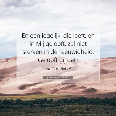 Picture 07 - Johannes 11:26 NLD - En een iegelijk, die leeft, en in Mij gelooft, - Bible Verse Picture