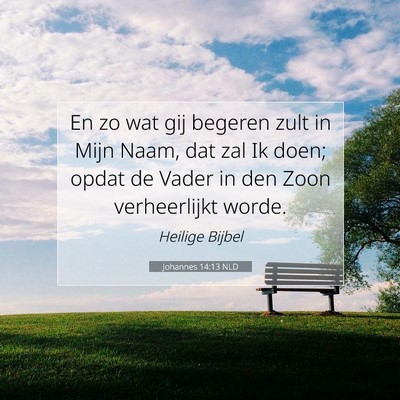 Picture 07 - Johannes 14:13 NLD - En zo wat gij begeren zult in Mijn Naam, dat zal - Bible Verse Picture
