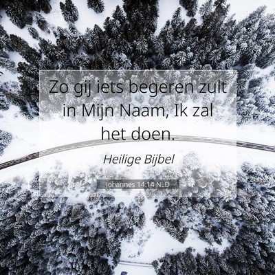 Picture 07 - Johannes 14:14 NLD - Zo gij iets begeren zult in Mijn Naam, Ik zal het - Bible Verse Picture