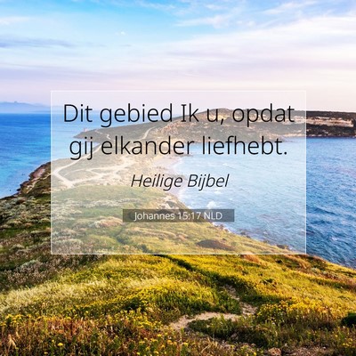 Picture 07 - Johannes 15:17 NLD - Dit gebied Ik u, opdat gij elkander - Bible Verse Picture
