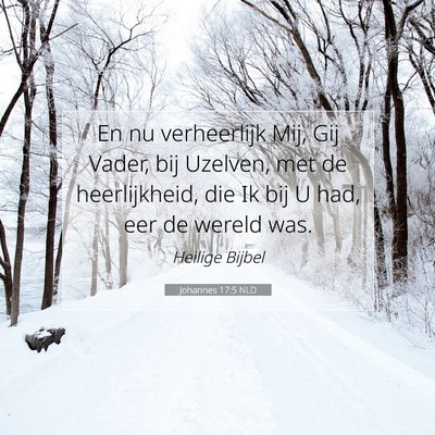 Picture 07 - Johannes 17:5 NLD - En nu verheerlijk Mij, Gij Vader, bij Uzelven, - Bible Verse Picture