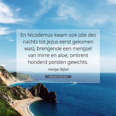 Picture 07 - Johannes 19:39 NLD - En Nicodemus kwam ook (die des nachts tot Jezus - Bible Verse Picture