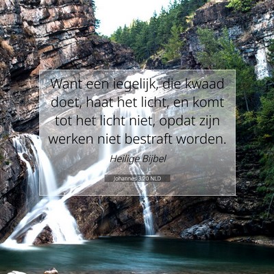 Picture 07 - Johannes 3:20 NLD - Want een iegelijk, die kwaad doet, haat het - Bible Verse Picture