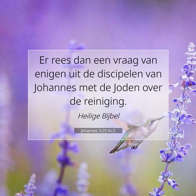 Picture 07 - Johannes 3:25 NLD - Er rees dan een vraag van enigen uit de - Bible Verse Picture