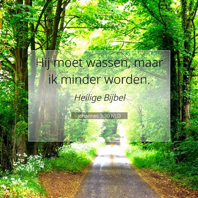 Picture 07 - Johannes 3:30 NLD - Hij moet wassen, maar ik minder - Bible Verse Picture