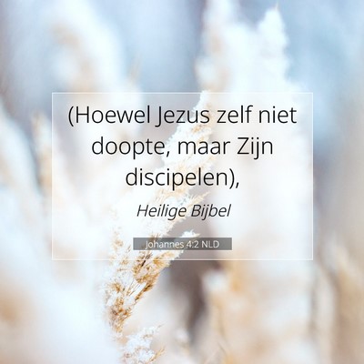 Picture 07 - Johannes 4:2 NLD - (Hoewel Jezus zelf niet doopte, maar Zijn - Bible Verse Picture