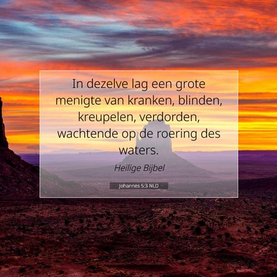 Picture 07 - Johannes 5:3 NLD - In dezelve lag een grote menigte van kranken, - Bible Verse Picture