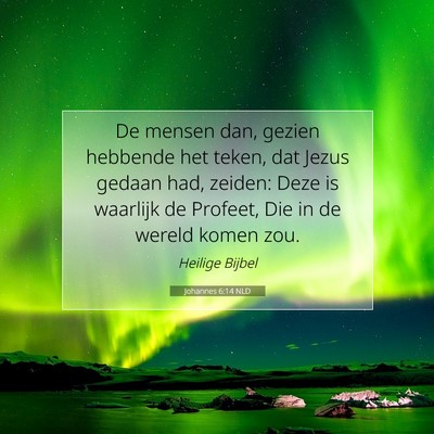 Picture 07 - Johannes 6:14 NLD - De mensen dan, gezien hebbende het teken, dat - Bible Verse Picture