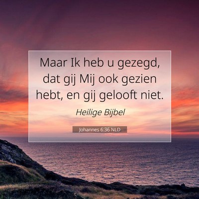 Picture 07 - Johannes 6:36 NLD - Maar Ik heb u gezegd, dat gij Mij ook gezien - Bible Verse Picture