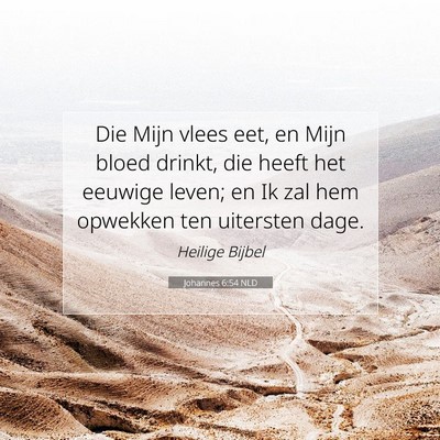 Picture 07 - Johannes 6:54 NLD - Die Mijn vlees eet, en Mijn bloed drinkt, die - Bible Verse Picture