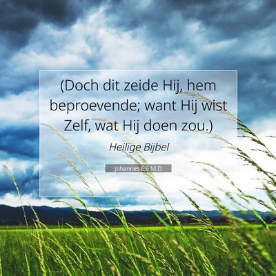 Picture 07 - Johannes 6:6 NLD - (Doch dit zeide Hij, hem beproevende; want Hij - Bible Verse Picture