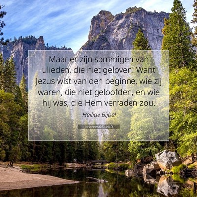 Picture 07 - Johannes 6:64 NLD - Maar er zijn sommigen van ulieden, die niet - Bible Verse Picture