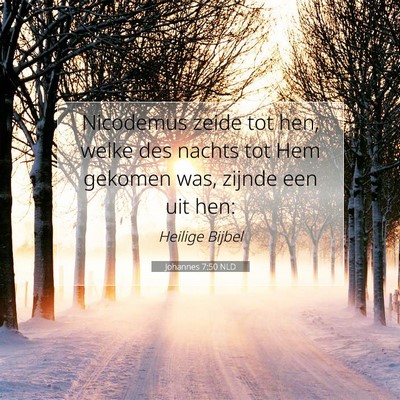 Picture 07 - Johannes 7:50 NLD - Nicodemus zeide tot hen, welke des nachts tot Hem - Bible Verse Picture