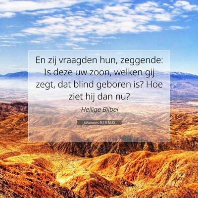 Picture 07 - Johannes 9:19 NLD - En zij vraagden hun, zeggende: Is deze uw zoon, - Bible Verse Picture
