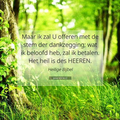 Picture 07 - Jona 2:9 NLD - Maar ik zal U offeren met de stem der - Bible Verse Picture