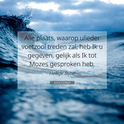 Picture 07 - Jozua 1:3 NLD - Alle plaats, waarop ulieder voetzool treden zal, - Bible Verse Picture