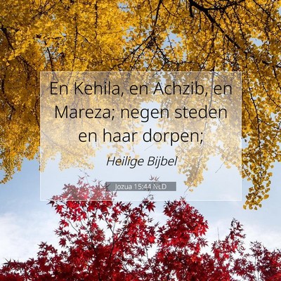 Picture 07 - Jozua 15:44 NLD - En Kehila, en Achzib, en Mareza; negen steden en - Bible Verse Picture