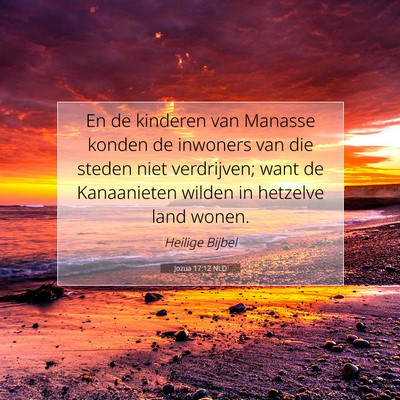 Picture 07 - Jozua 17:12 NLD - En de kinderen van Manasse konden de inwoners van - Bible Verse Picture