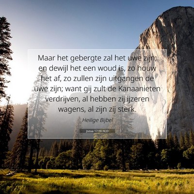 Picture 07 - Jozua 17:18 NLD - Maar het gebergte zal het uwe zijn; en dewijl het - Bible Verse Picture