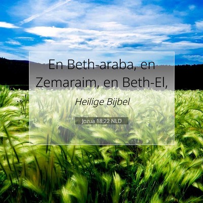 Picture 07 - Jozua 18:22 NLD - En Beth-araba, en Zemaraim, en - Bible Verse Picture