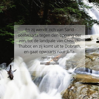 Picture 07 - Jozua 19:12 NLD - En zij wendt zich van Sarid oostwaarts tegen den - Bible Verse Picture