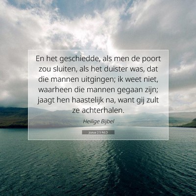 Picture 07 - Jozua 2:5 NLD - En het geschiedde, als men de poort zou sluiten, - Bible Verse Picture