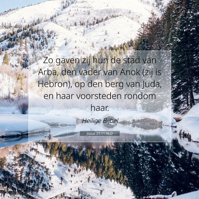 Picture 07 - Jozua 21:11 NLD - Zo gaven zij hun de stad van Arba, den vader van - Bible Verse Picture
