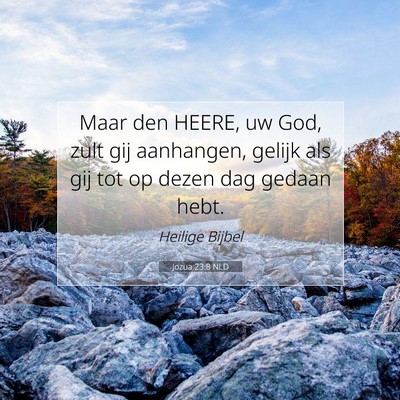 Picture 07 - Jozua 23:8 NLD - Maar den HEERE, uw God, zult gij aanhangen, - Bible Verse Picture