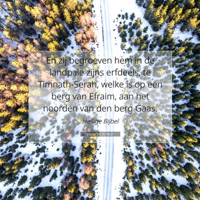 Picture 07 - Jozua 24:30 NLD - En zij begroeven hem in de landpale zijns - Bible Verse Picture