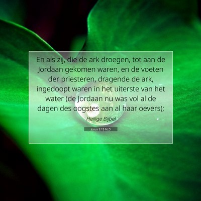 Picture 07 - Jozua 3:15 NLD - En als zij, die de ark droegen, tot aan de - Bible Verse Picture