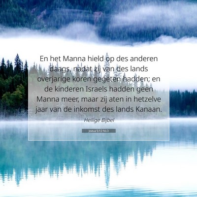 Picture 07 - Jozua 5:12 NLD - En het Manna hield op des anderen daags, nadat - Bible Verse Picture